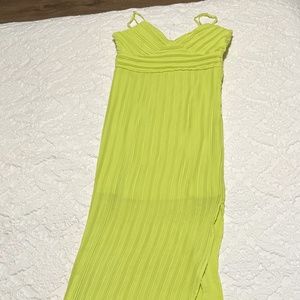 Banana Republic lime green long dress size 2